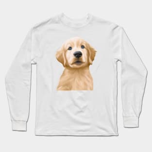 Cute Golden Retriever Drawing Long Sleeve T-Shirt